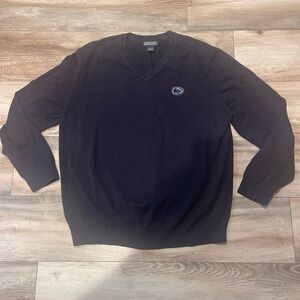 Lands End Penn State Nittany lions Navy Blue Sweater Mens Large Embroidered